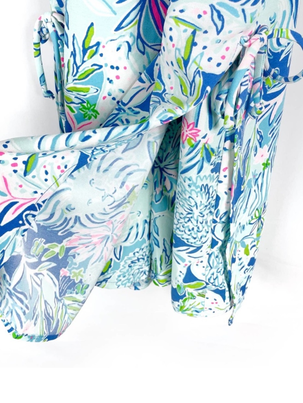 NEW Lilly Pulitzer Pearl Romper Coastal Blue Lion Around Halter Dress Sz 4 - Picture 5 of 9